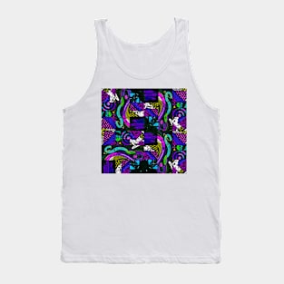 Multicolor Abstract pattern Tank Top